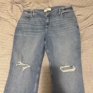 Hollister Light Blue High-Rise Dad Jeans